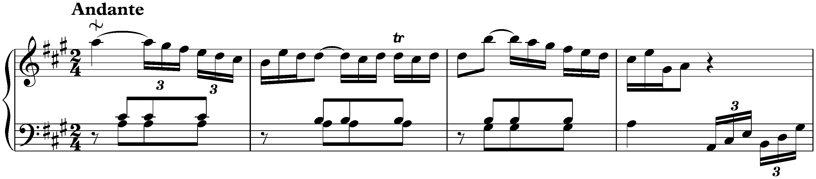 Sonata in A major, Hob. XVI:12; 1. Andante