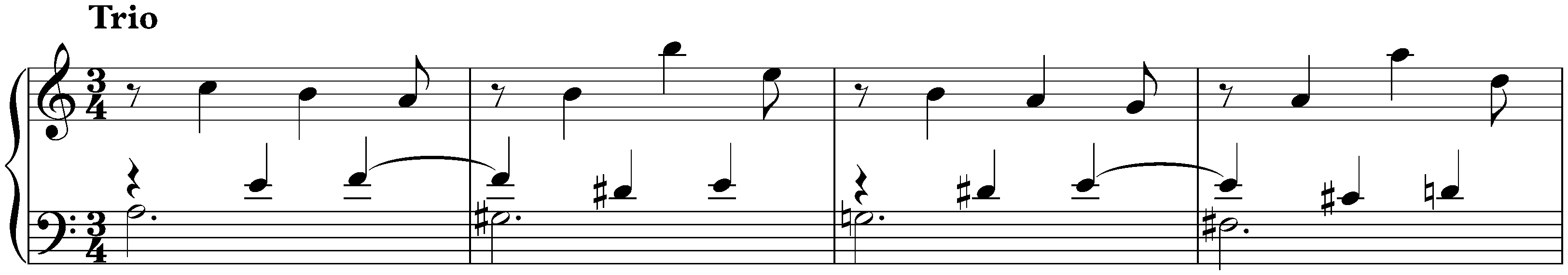Sonata in A major, Hob. XVI:12; 2. Menuet – Trio