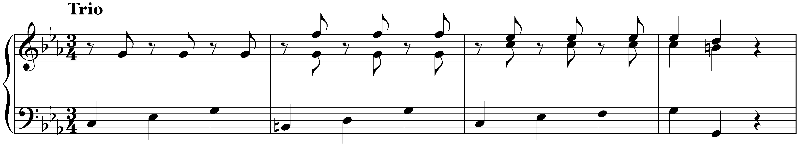 Sonata in E-flat major, Hob. XVI:16; 2. Menuet – Trio
