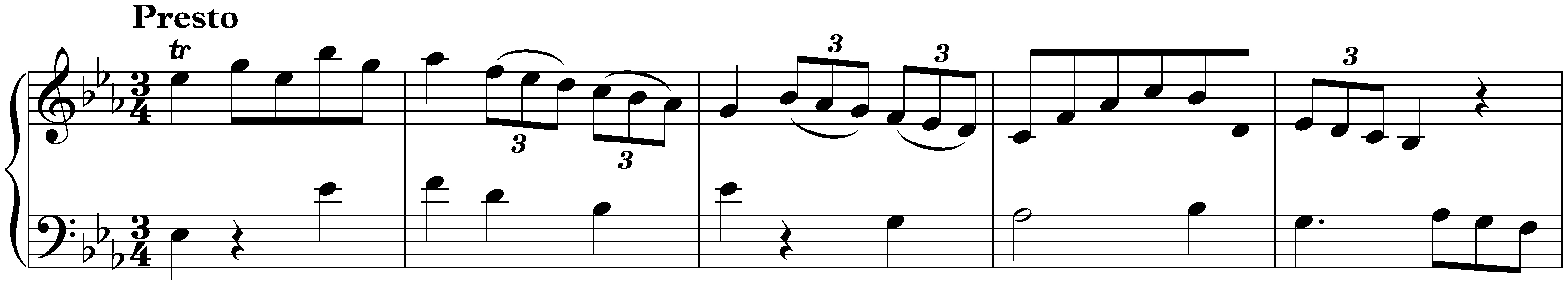 Sonata in E-flat major, Hob. XVI:16; 3. Presto
