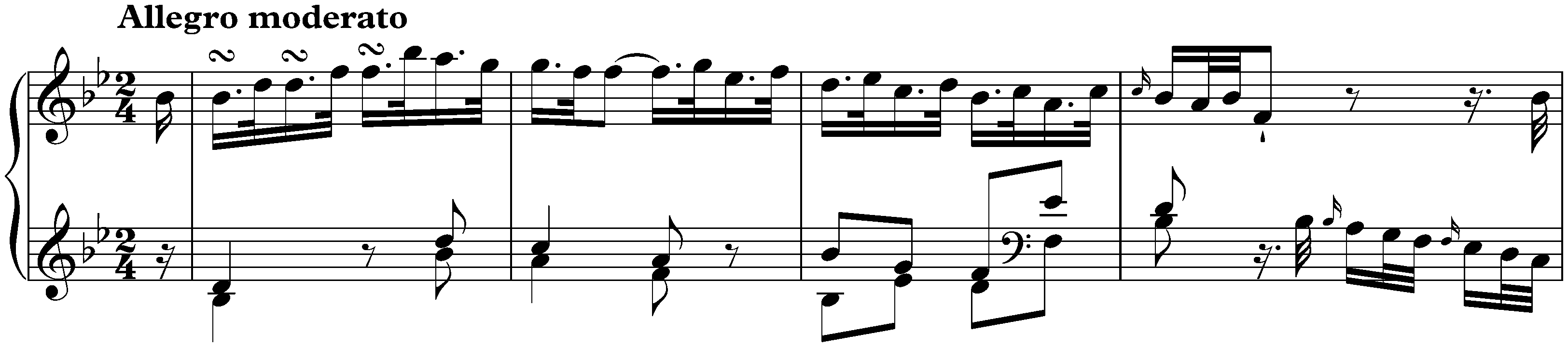 Sonata in B-flat major, Hob. XVI:18; 1. Allegro moderato