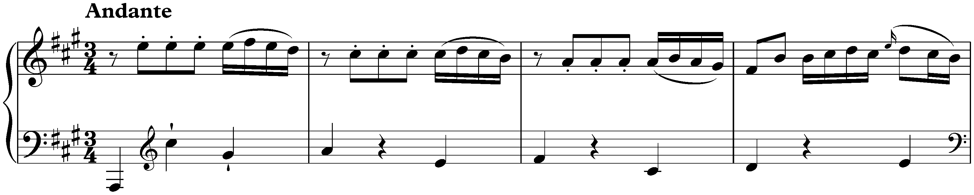 Sonata in D major, Hob. XVI:19; 2. Andante