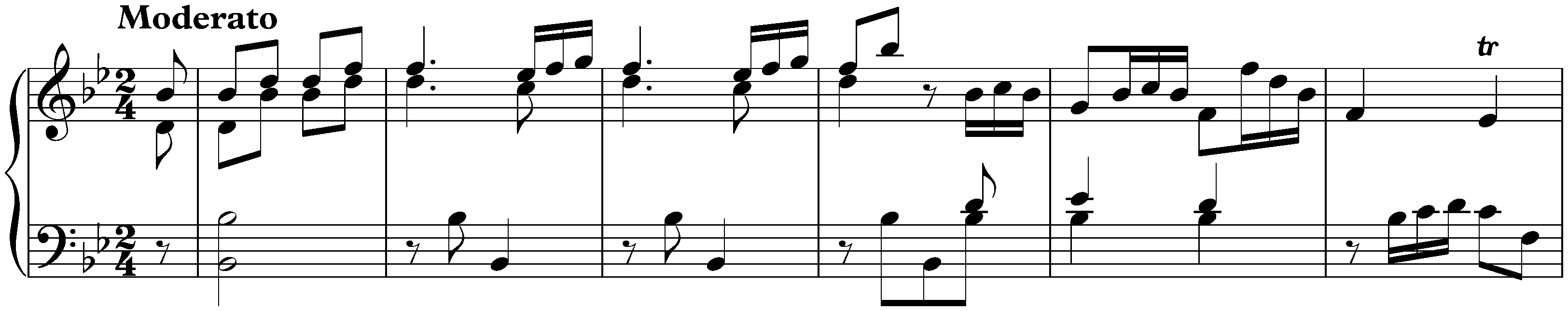 Sonata in B-flat major, Hob. XVI:2; 1. Moderato