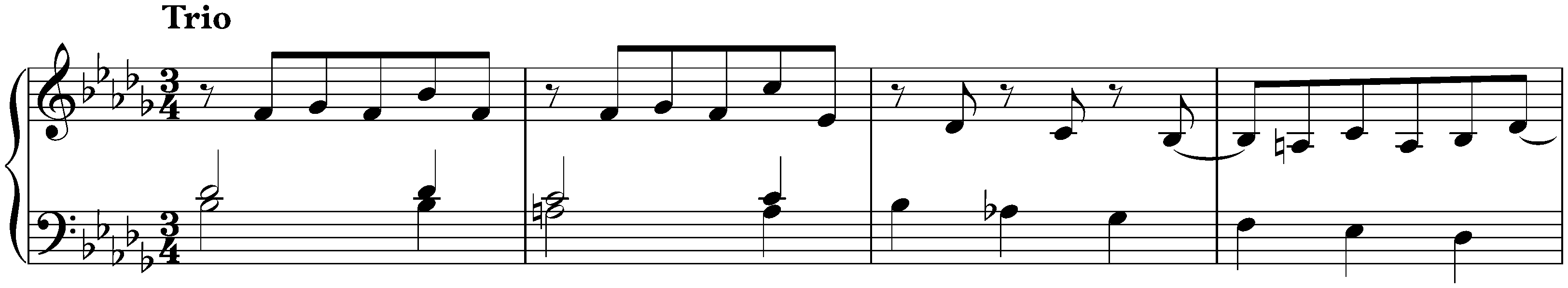 Sonata in B-flat major, Hob. XVI:2; 3. Menuet – Trio
