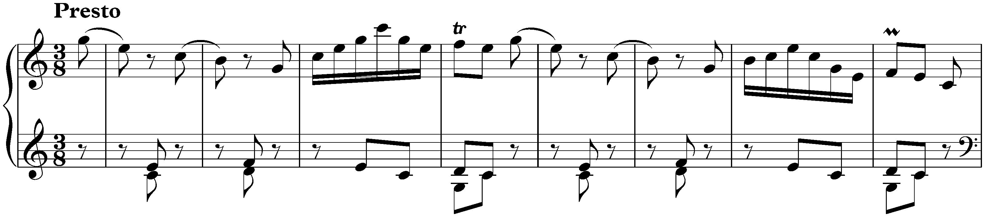 Sonata in C major, Hob. XVI:21; 3. Finale: Presto