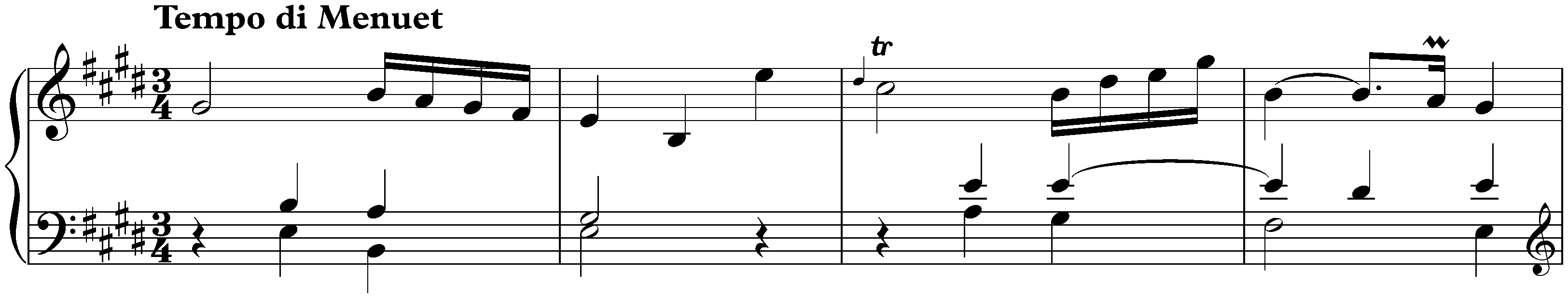 Sonata in E major, Hob. XVI:22; 3. Finale: Tempo di Menuet