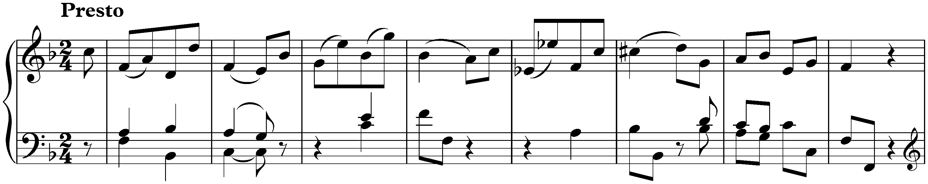 Sonata in F major, Hob. XVI:23; 3. Finale: Presto