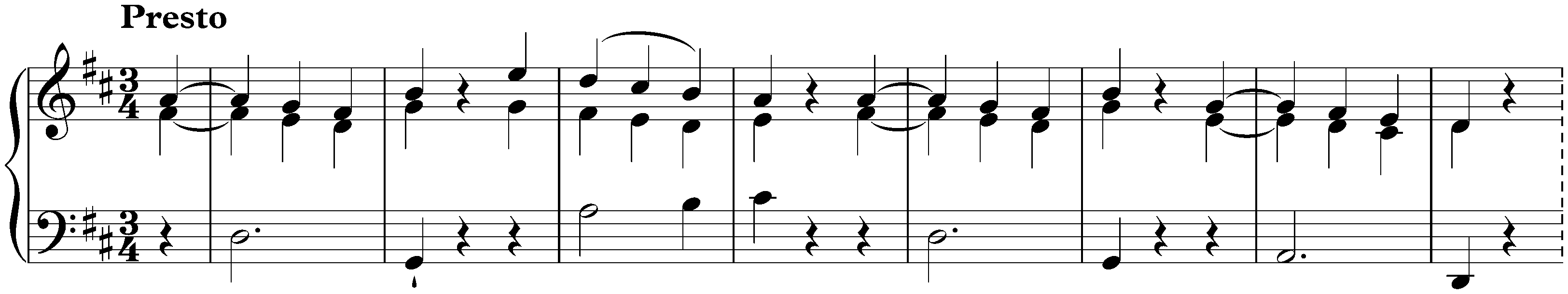 Sonata in D major, Hob. XVI:24; 3. Finale: Presto