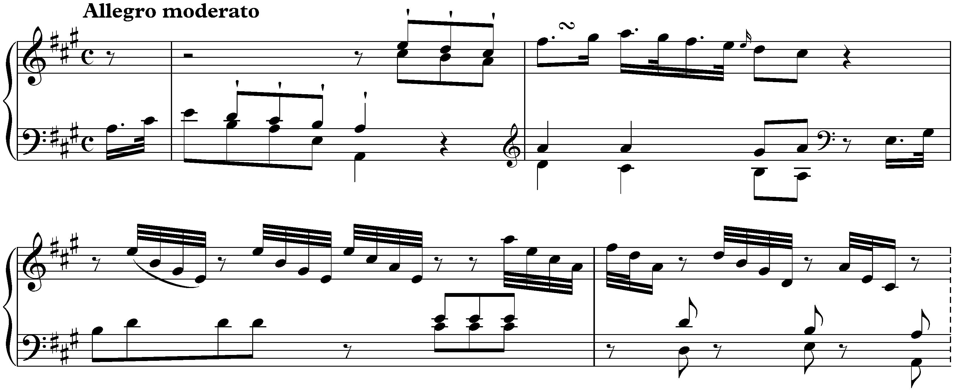 Sonata in A major, Hob. XVI:26; 1. Allegro moderato