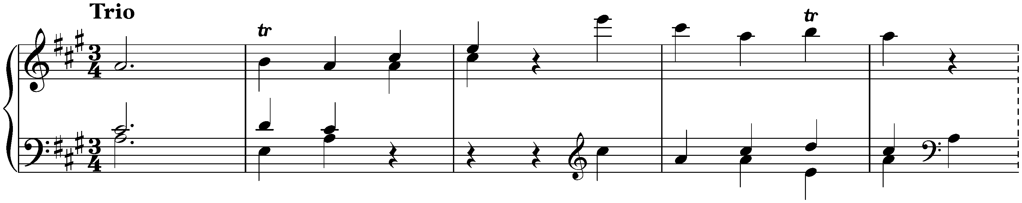 Sonata in A major, Hob. XVI:26; 2. Menuet al Rovescio &ndash; Trio