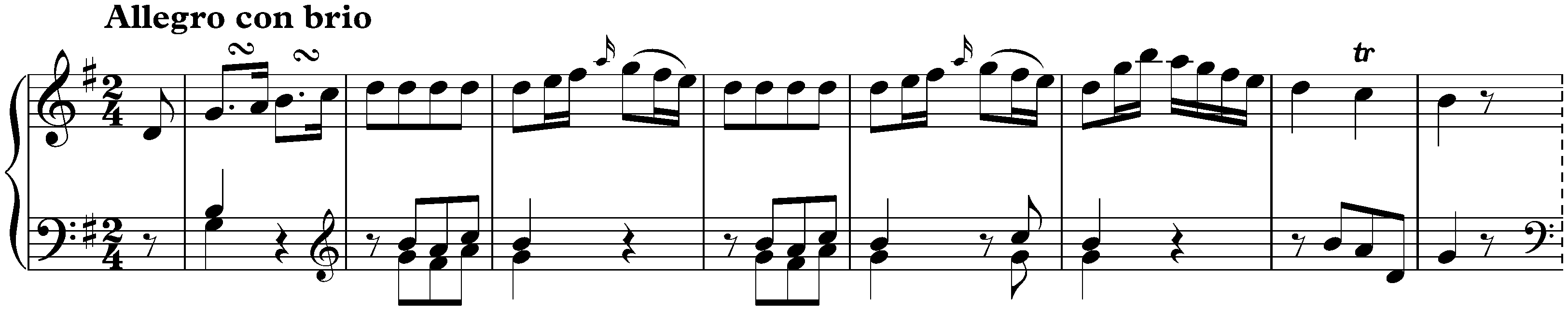 Sonata in G major, Hob. XVI:27; 1. Allegro con brio