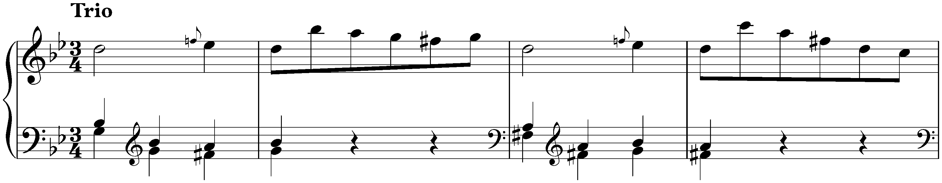 Sonata in G major, Hob. XVI:27; 2. Menuet – Trio