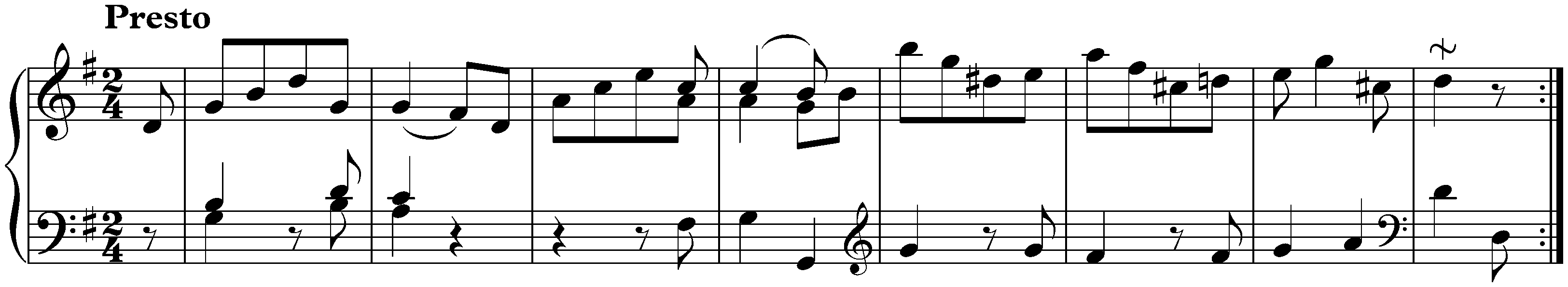 Sonata in G major, Hob. XVI:27; 3. Presto