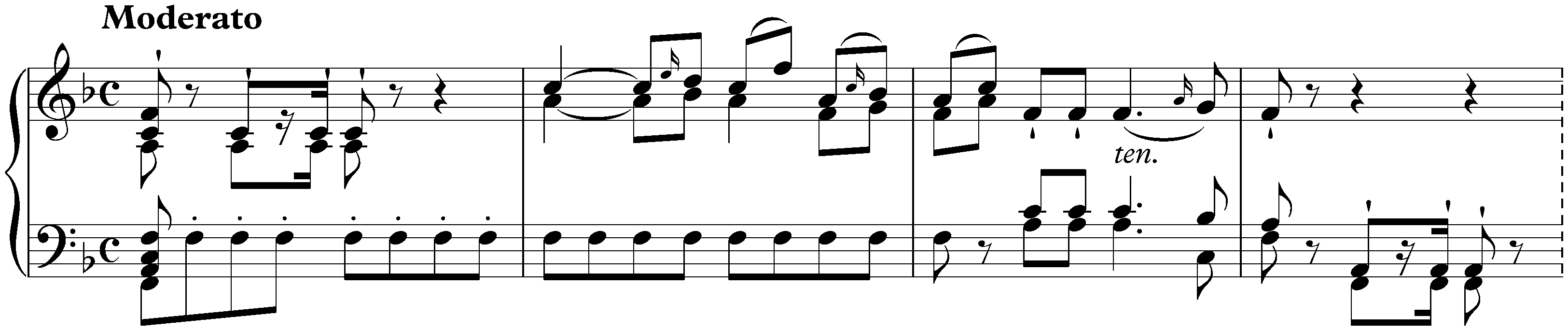 Sonata in F major, Hob. XVI:29; 1. Moderato