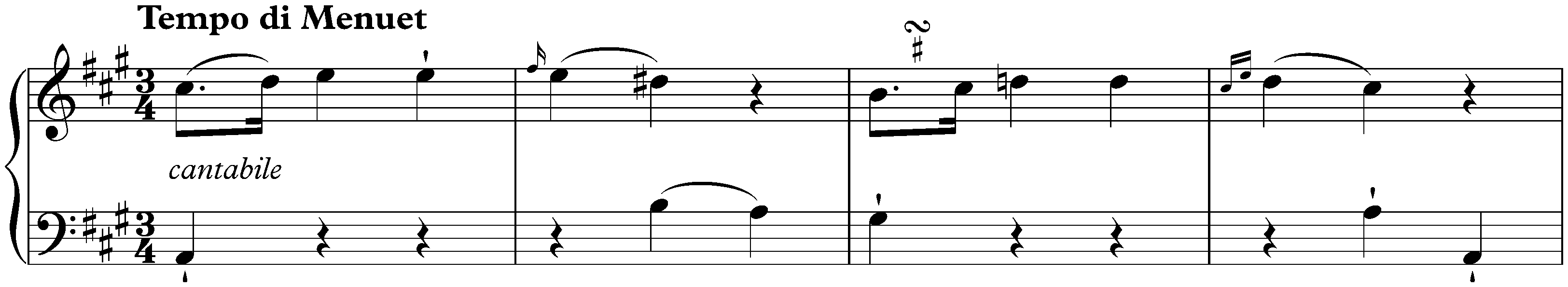 Sonata in A major, Hob. XVI:30; 3. Tempo di Menuet
