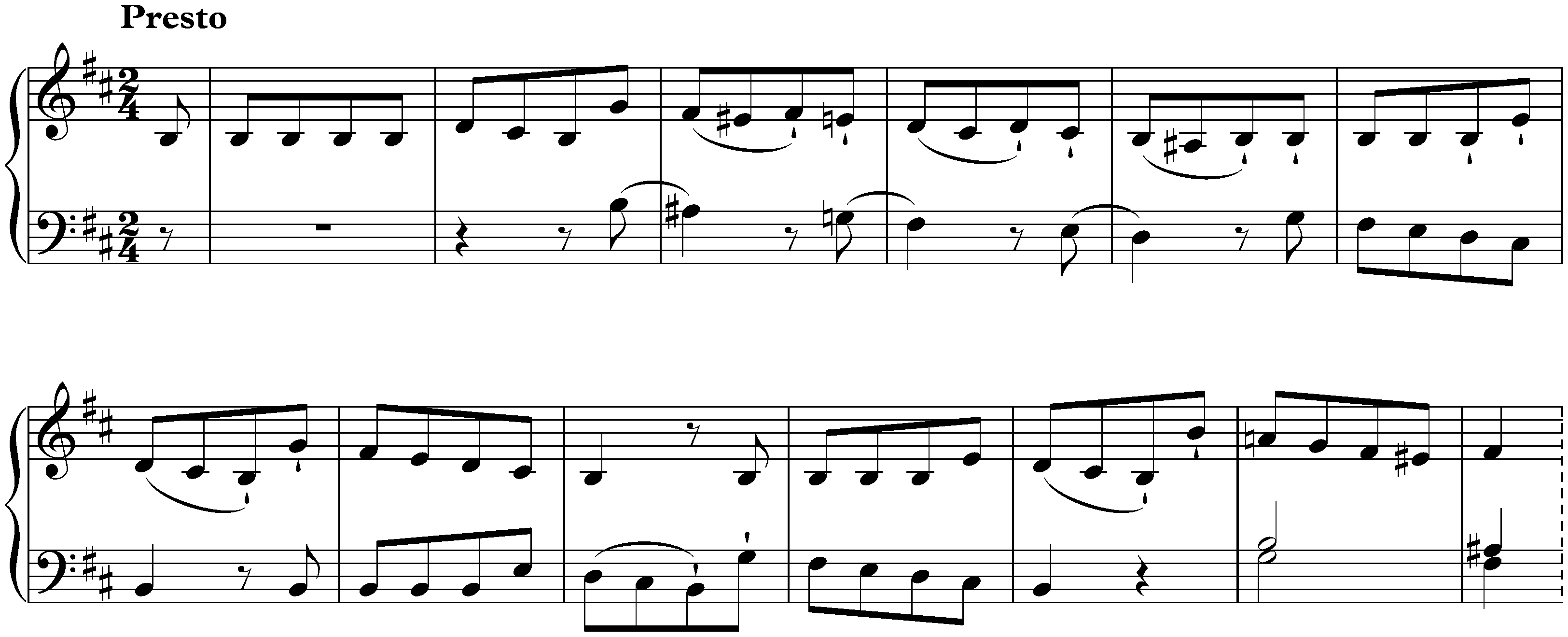 Sonata in B minor, Hob. XVI:32; 3. Finale: Presto