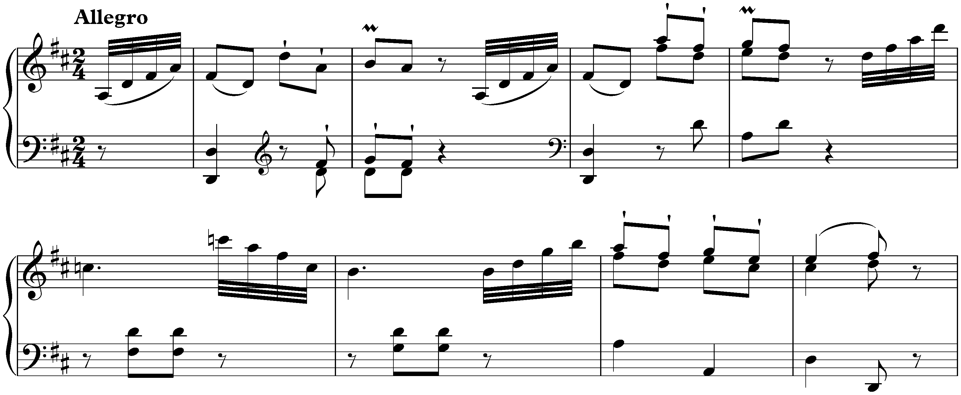 Sonata in D major, Hob. XVI:33; 1. Allegro