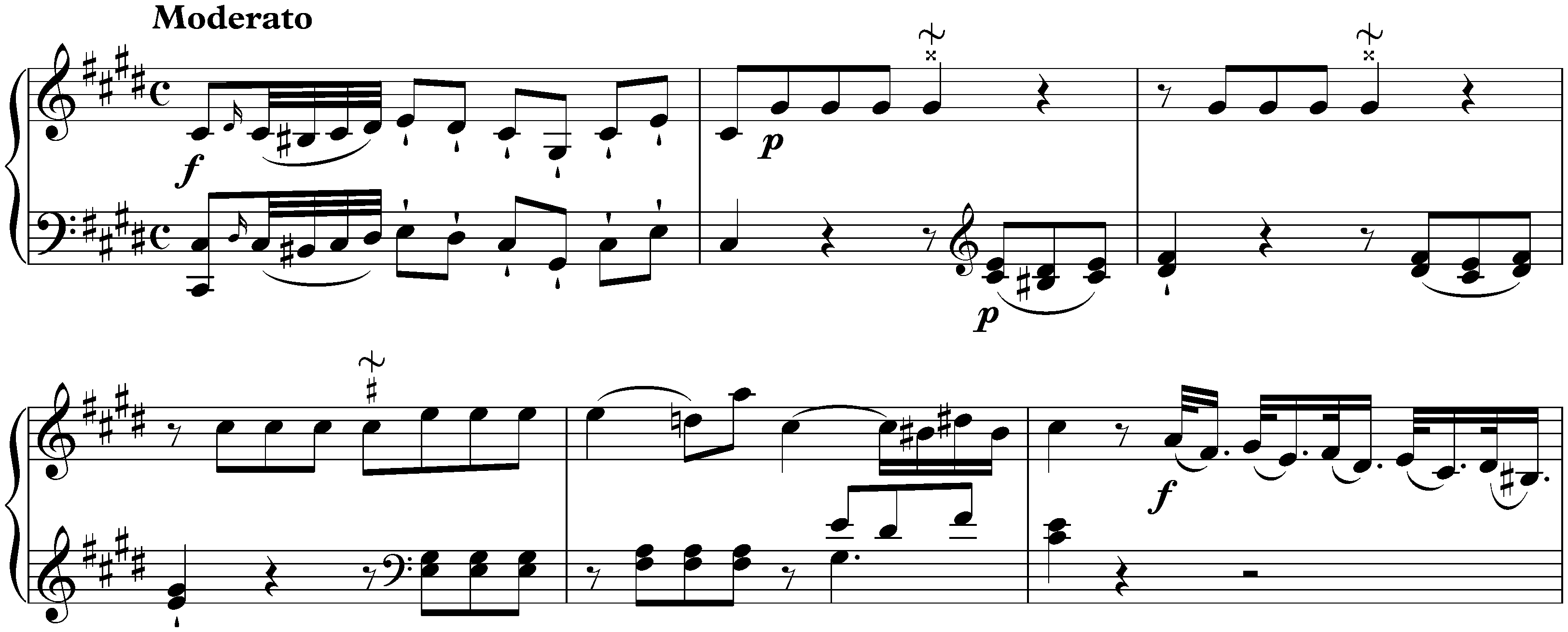 Sonata in C-sharp minor, Hob. XVI:36; 1. Moderato