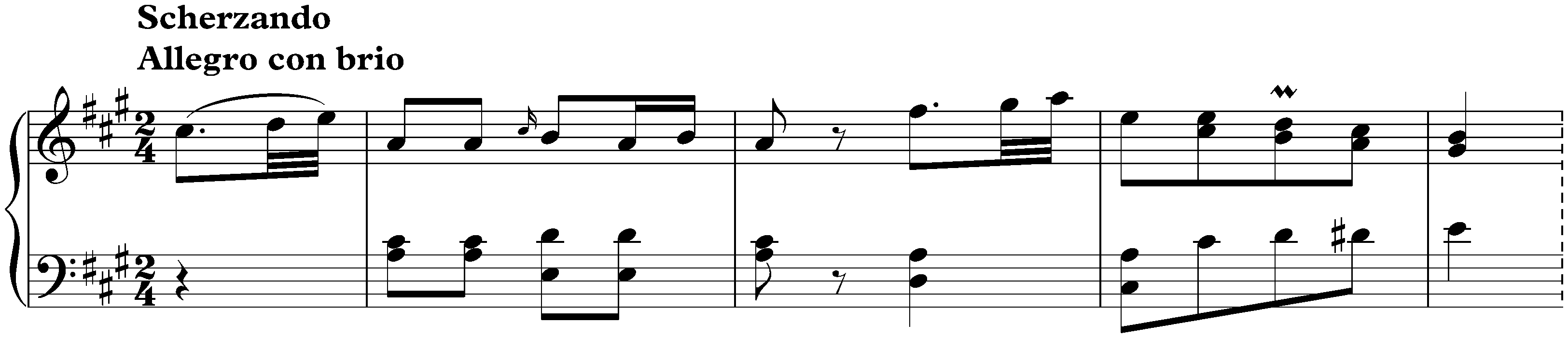 Sonata in C-sharp minor, Hob. XVI:36; 2. Scherzando: Allegro con brio