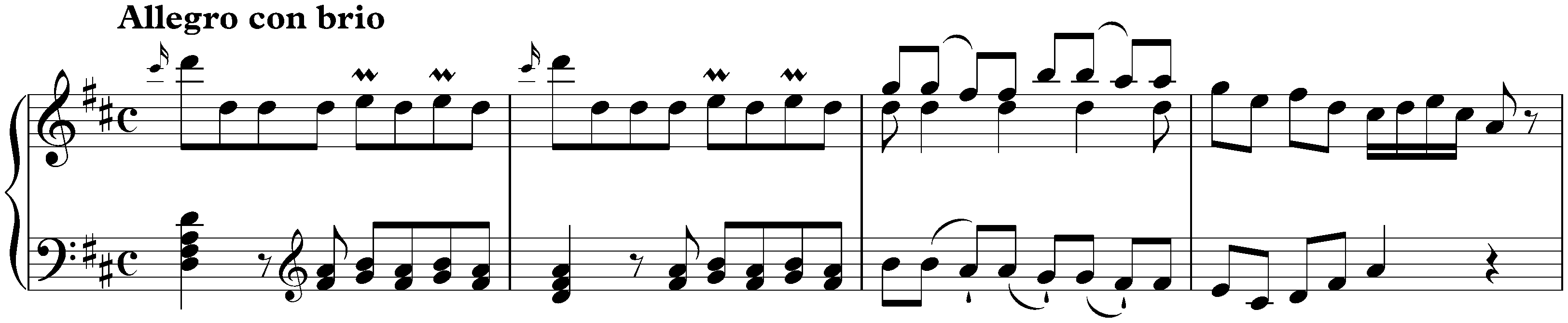 Sonata in D major, Hob. XVI:37; 1. Allegro con brio