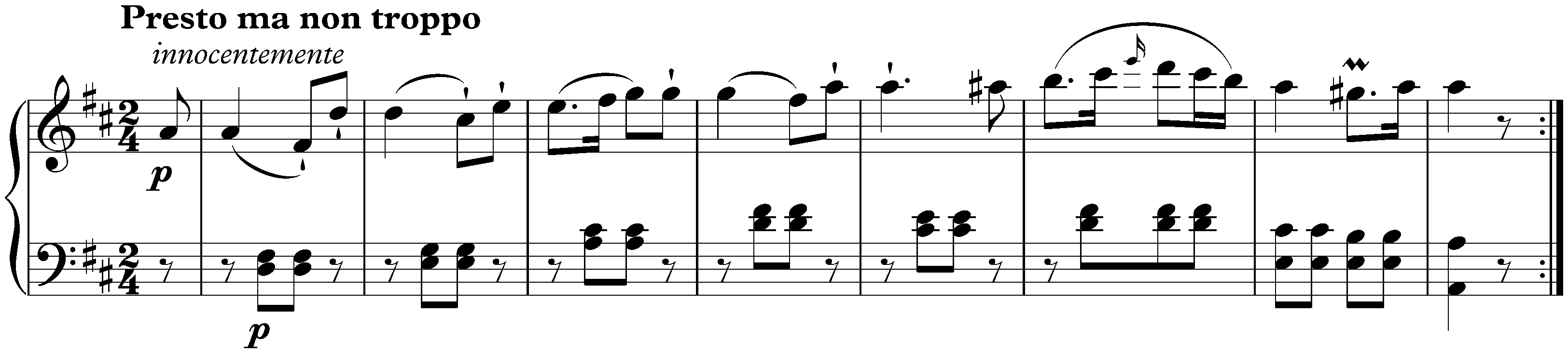 Sonata in D major, Hob. XVI:37; 3. Finale: Presto ma non troppo