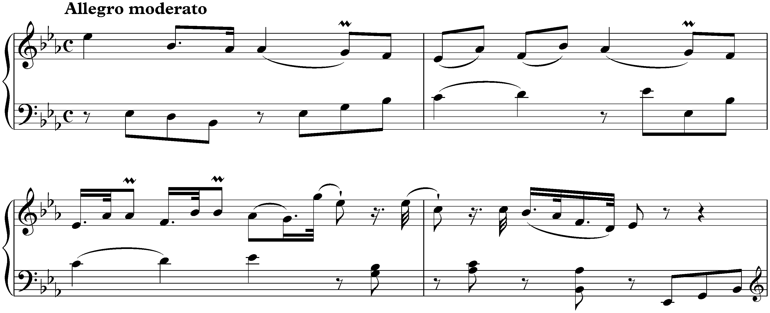 Sonata in E-flat major, Hob. XVI:38; 1. Allegro moderato