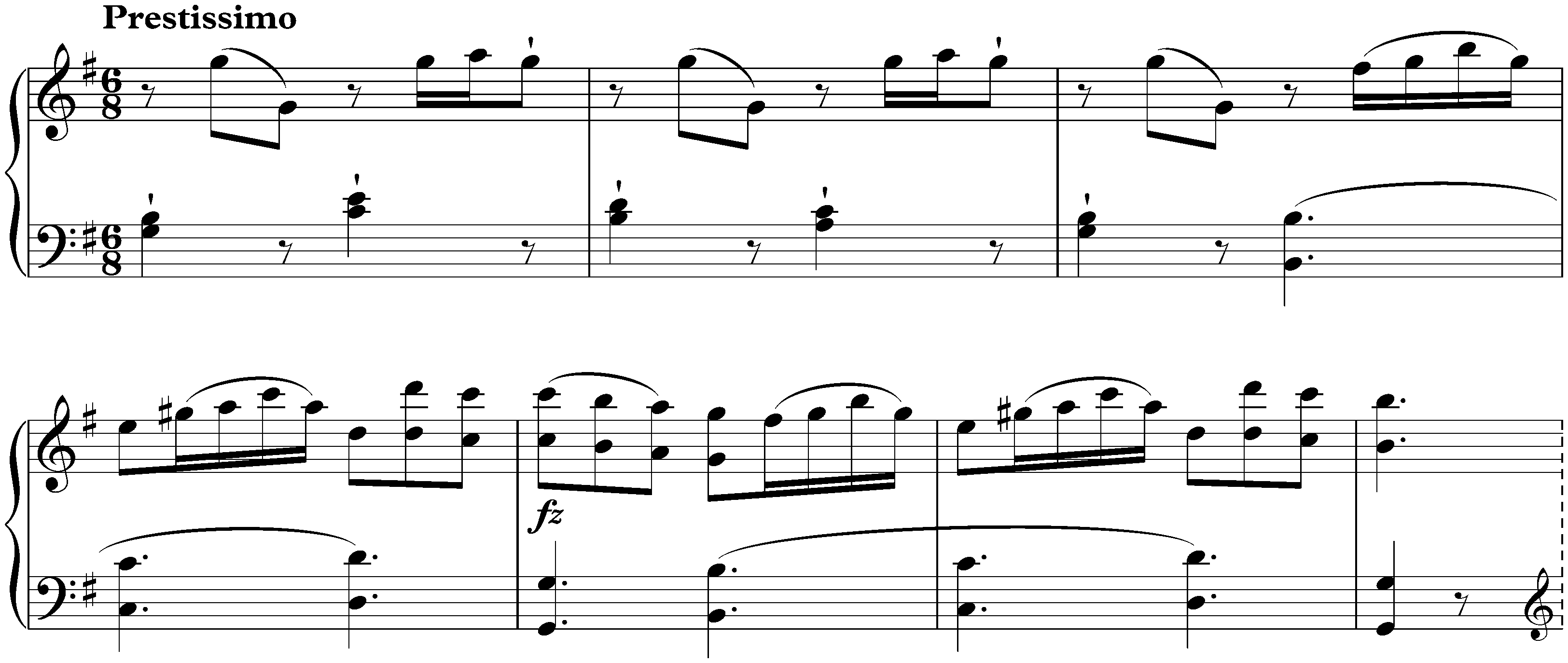 Sonata in G major, Hob. XVI:39; 3. Prestissimo