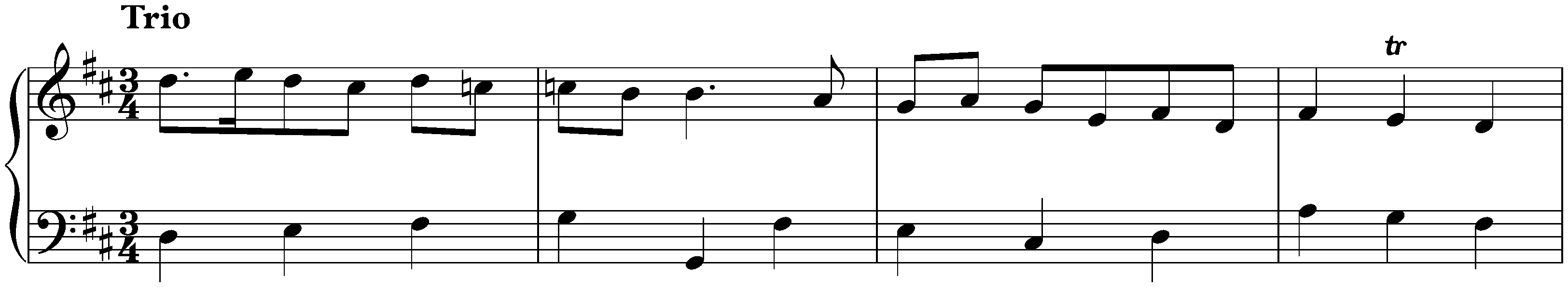 Sonata in D major, Hob. XVI:4; 2. Menuet – Trio