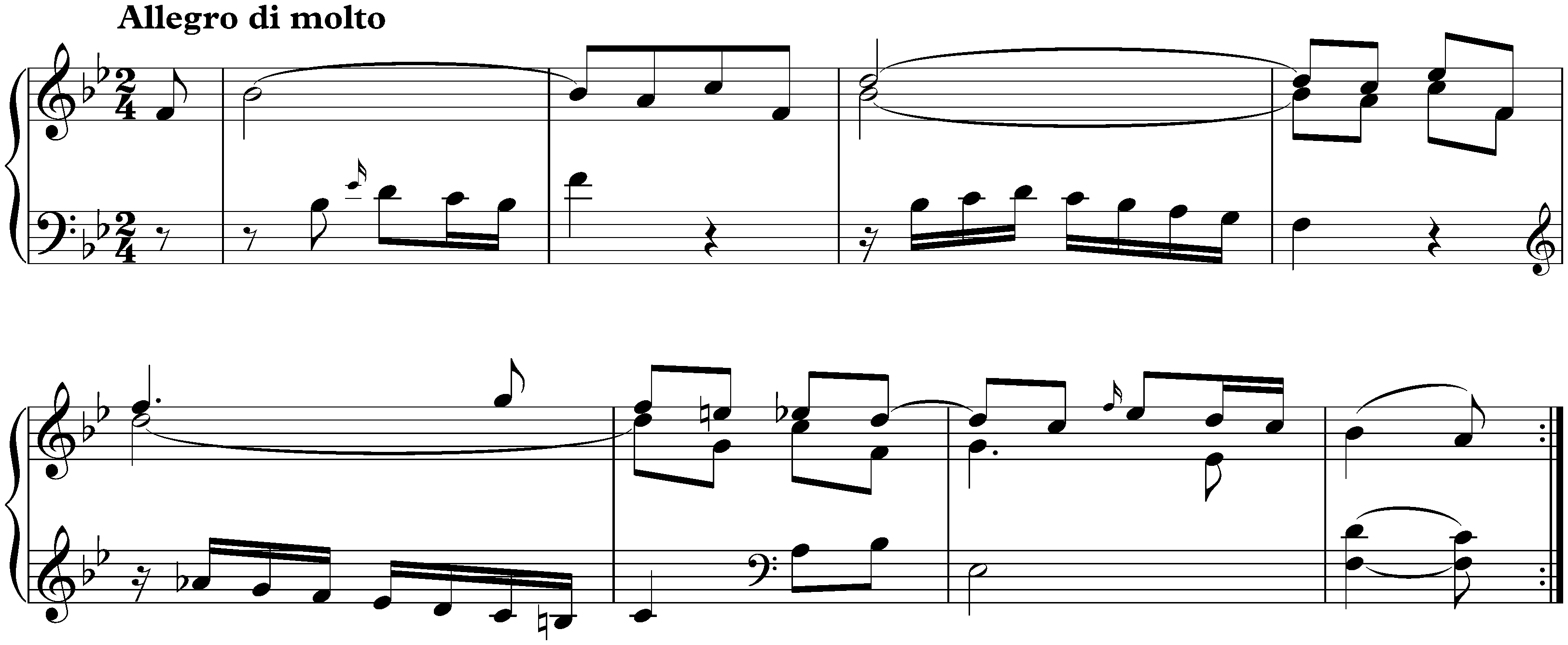 Sonata in B-flat major, Hob. XVI:41; 2. Allegro di molto