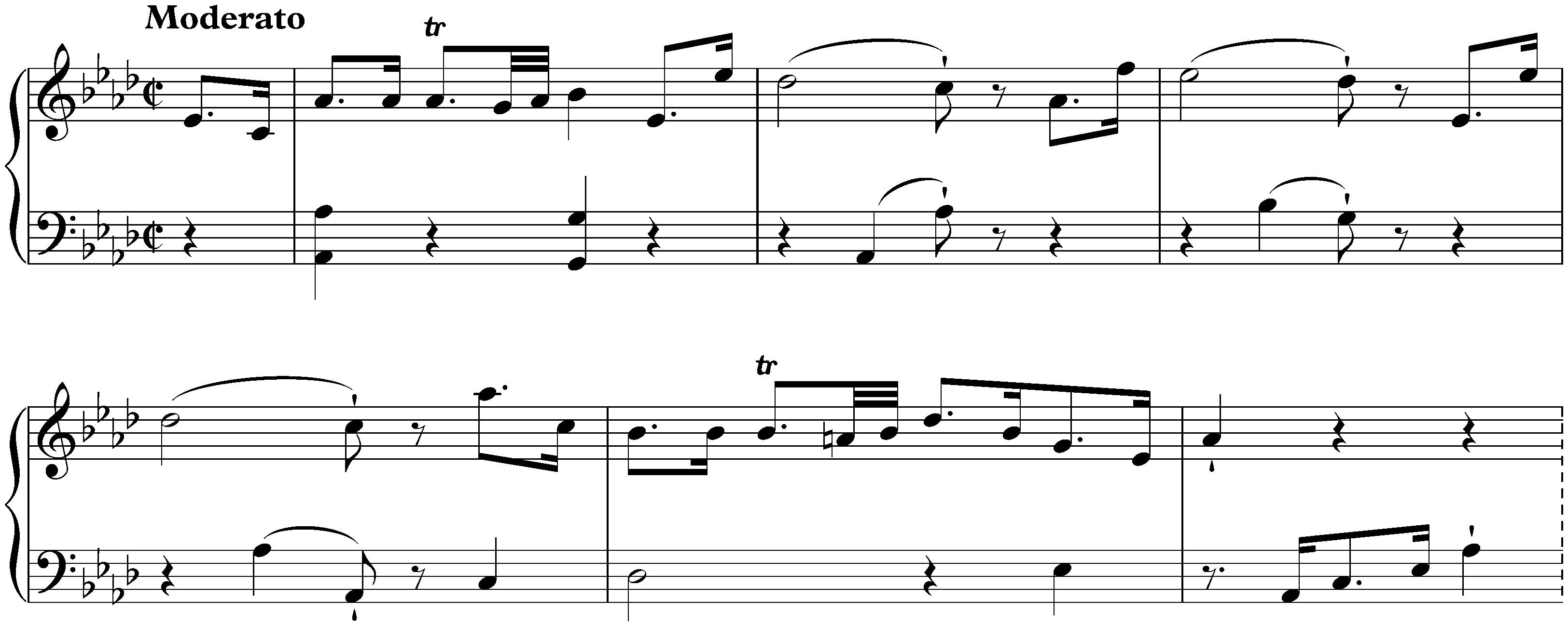 Sonata in A-flat major, Hob. XVI:43; 1. Moderato