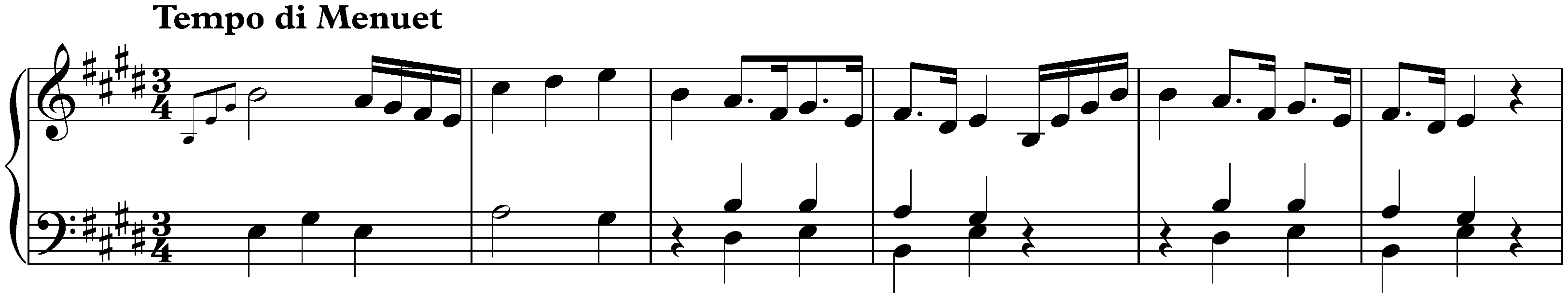 Sonata in E minor, Hob. XVI:47bis; 3. Finale: Tempo di Menuet