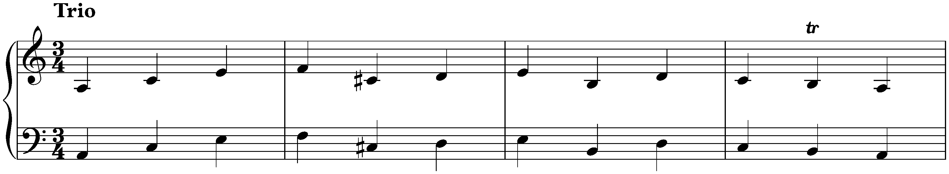 Sonata in A major, Hob. XVI:5; 2. Menuet – Trio