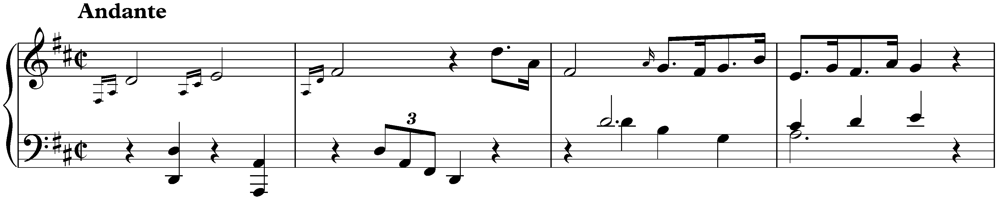 Sonata in D major, Hob. XVI:51; 1. Andante