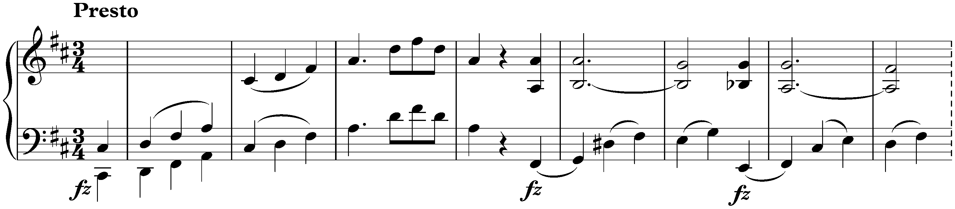 Sonata in D major, Hob. XVI:51; 2. Finale: Presto