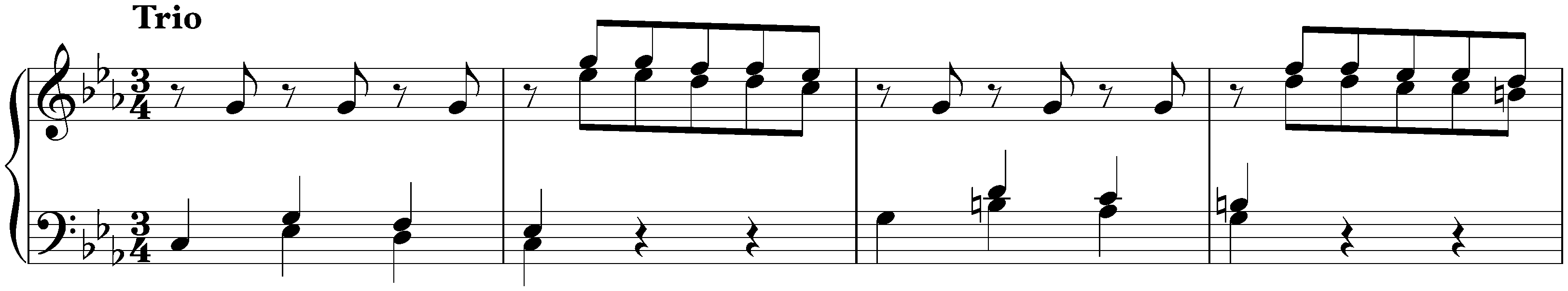 Sonata in C major, Hob. XVI:7; 2. Menuet – Trio