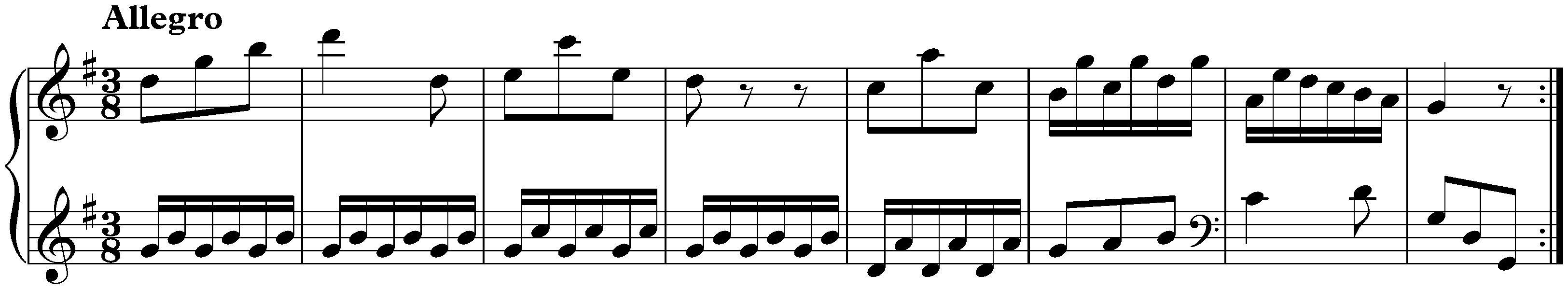 Sonata in G major, Hob. XVI:8; 4. Allegro
