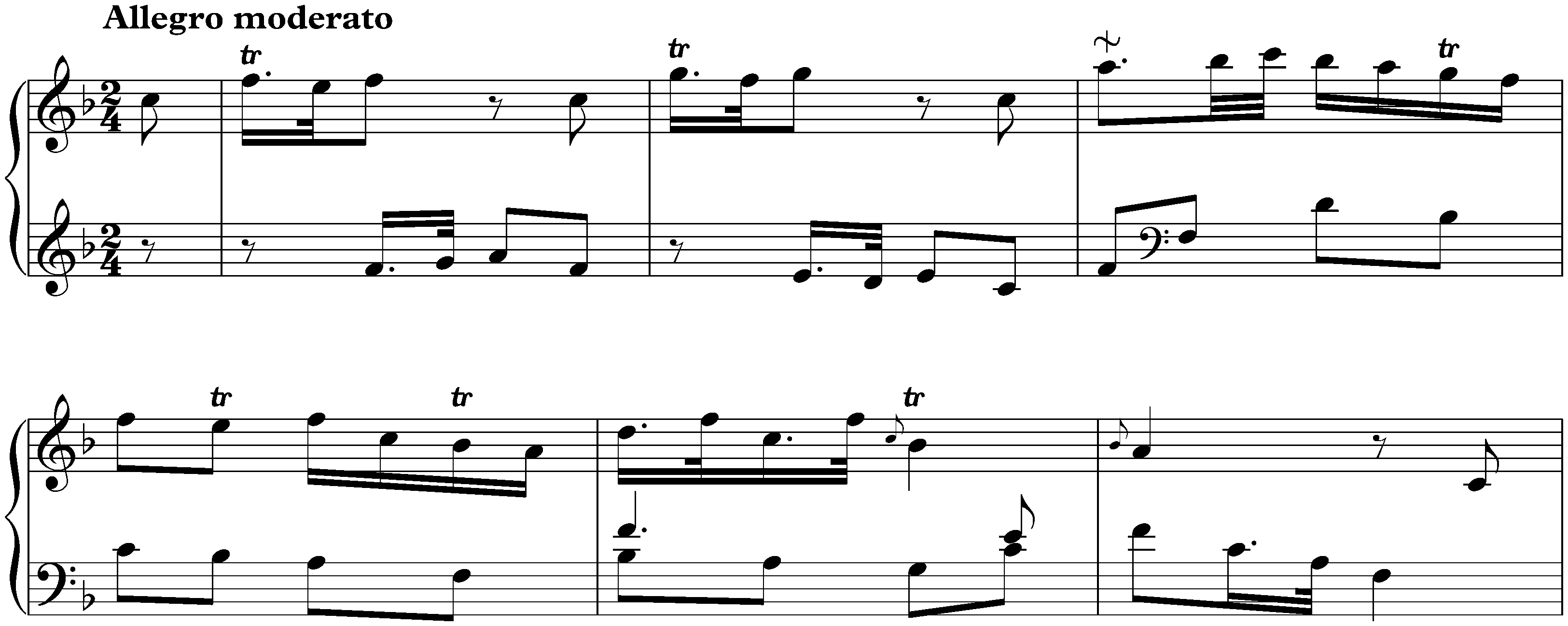Sonata in F major, Hob. XVI:F3; 1. Allegro moderato