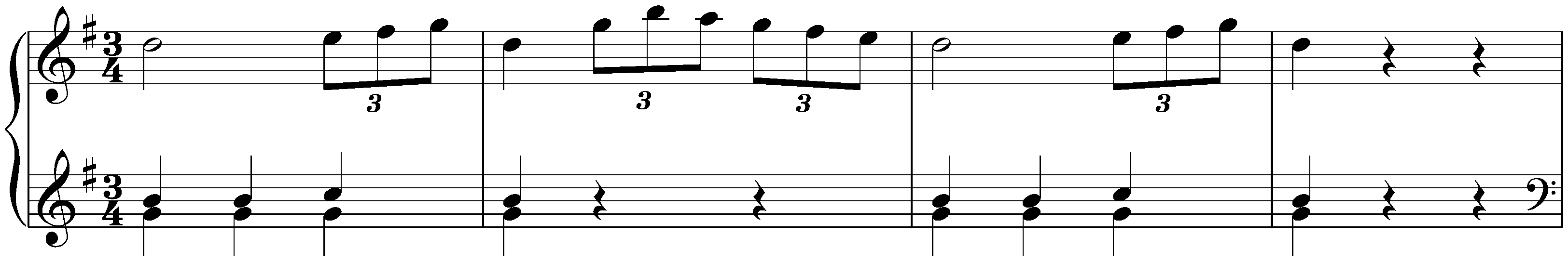 Sonata in G major, Hob. XVI:G1; 2. Minuetto – Trio