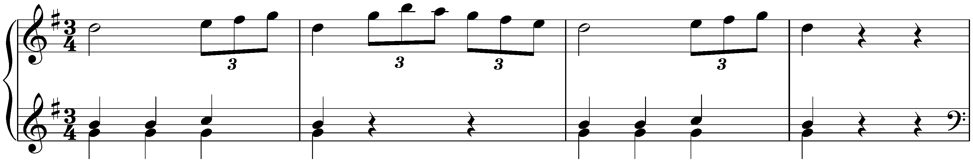 Sonata in G major, Hob. XVI:G1; 2. Minuetto &ndash; Trio