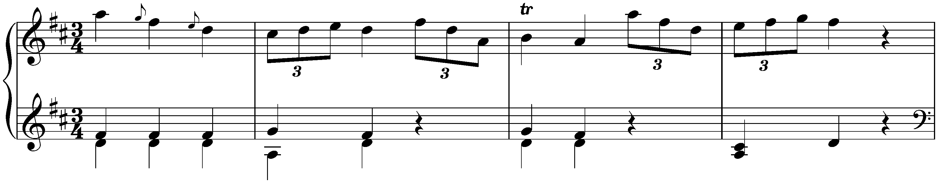 Sonata in D major, Hob. XVII:D1; 2. Menuet