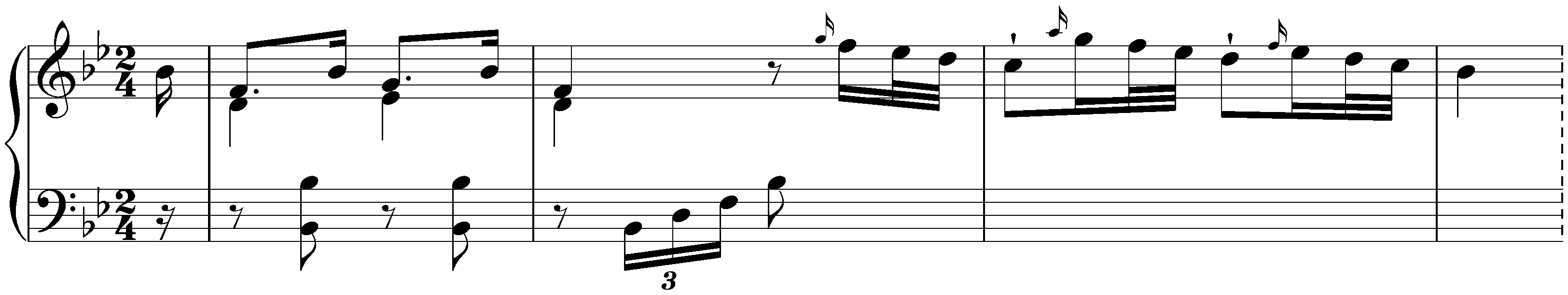 Incipits of lost works; 4. Sonata in B-flat major, Hob. XVI:2d, Landon 24