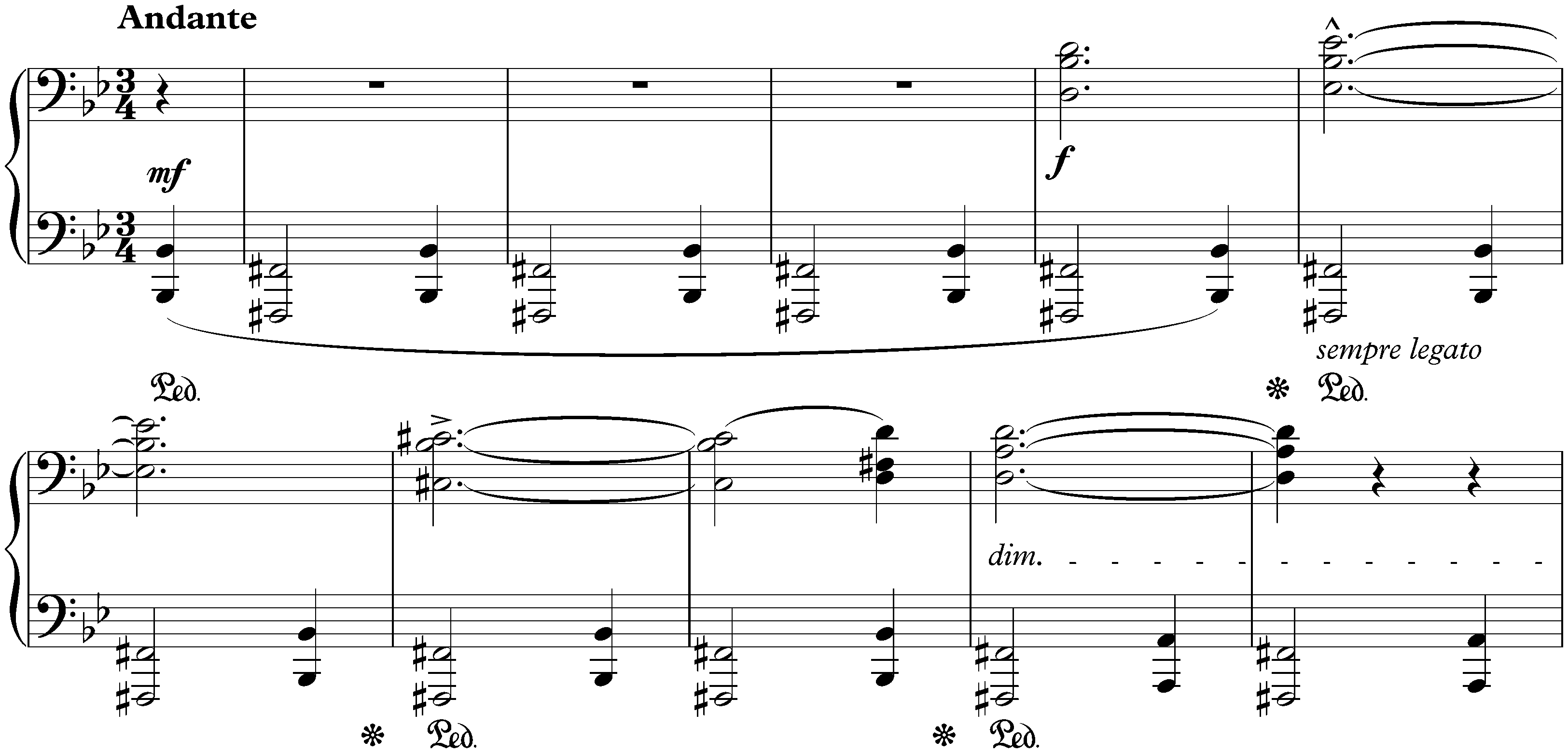 Années de pèlerinage, Troisième année, S. 163; 2. Aux cyprès de la Villa d’Este (Thrénodie I)