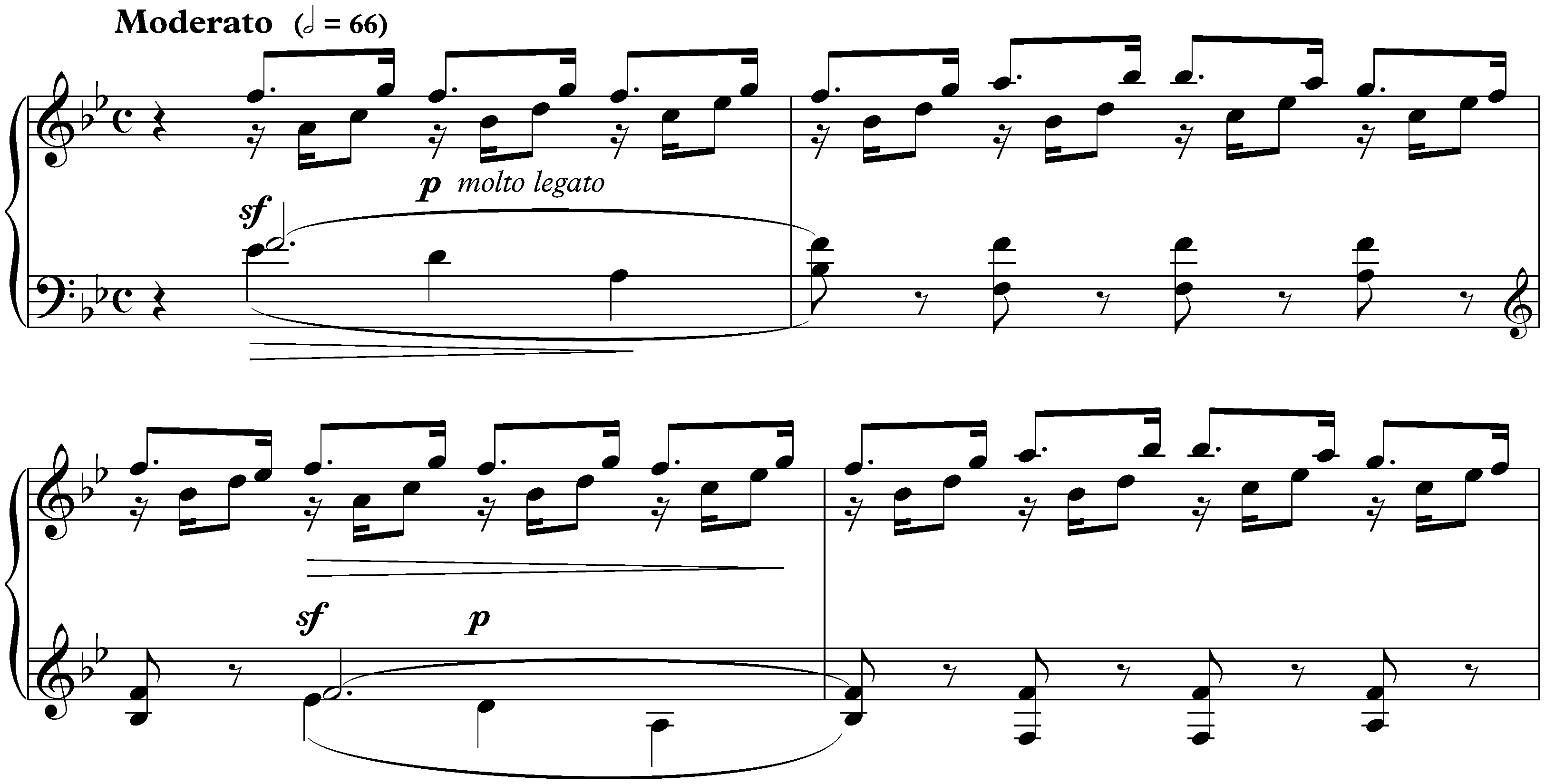 Douze Études, S. 136; 5. B-flat major