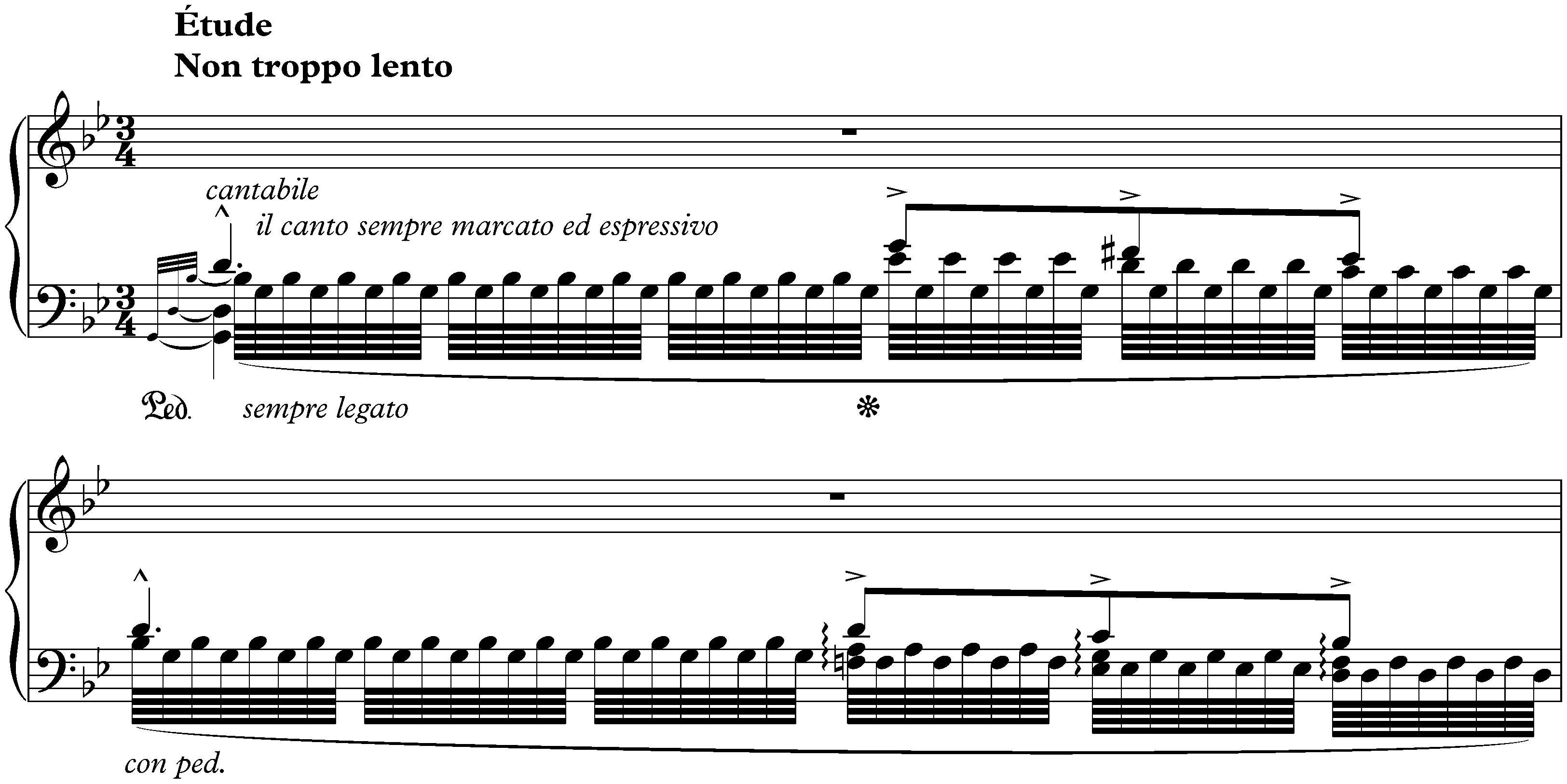 Six Études d’exécution transcendante d’après Paganini, S. 140; 1. G minor
