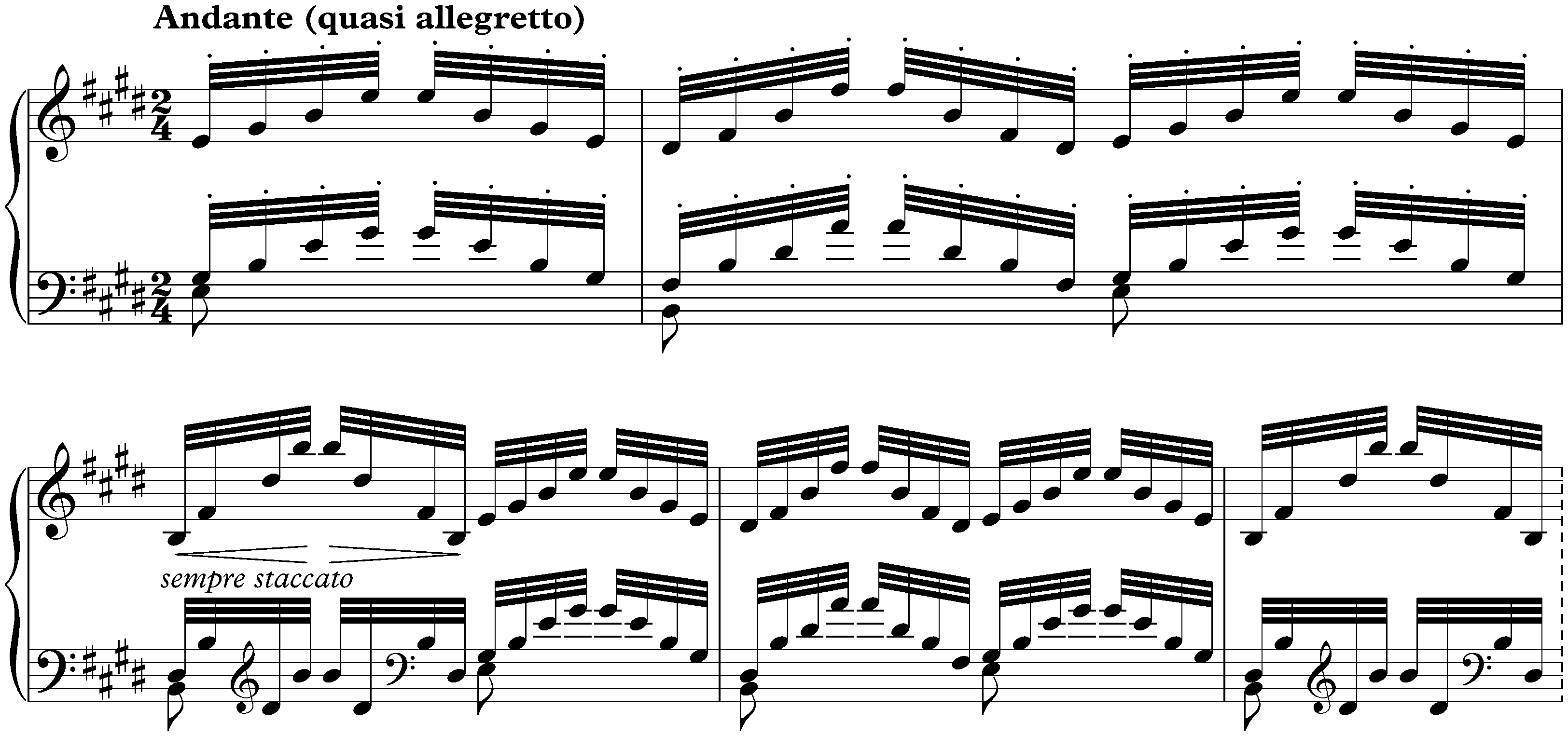 Six Études d’exécution transcendante d’après Paganini, S. 140; 4a. E major
