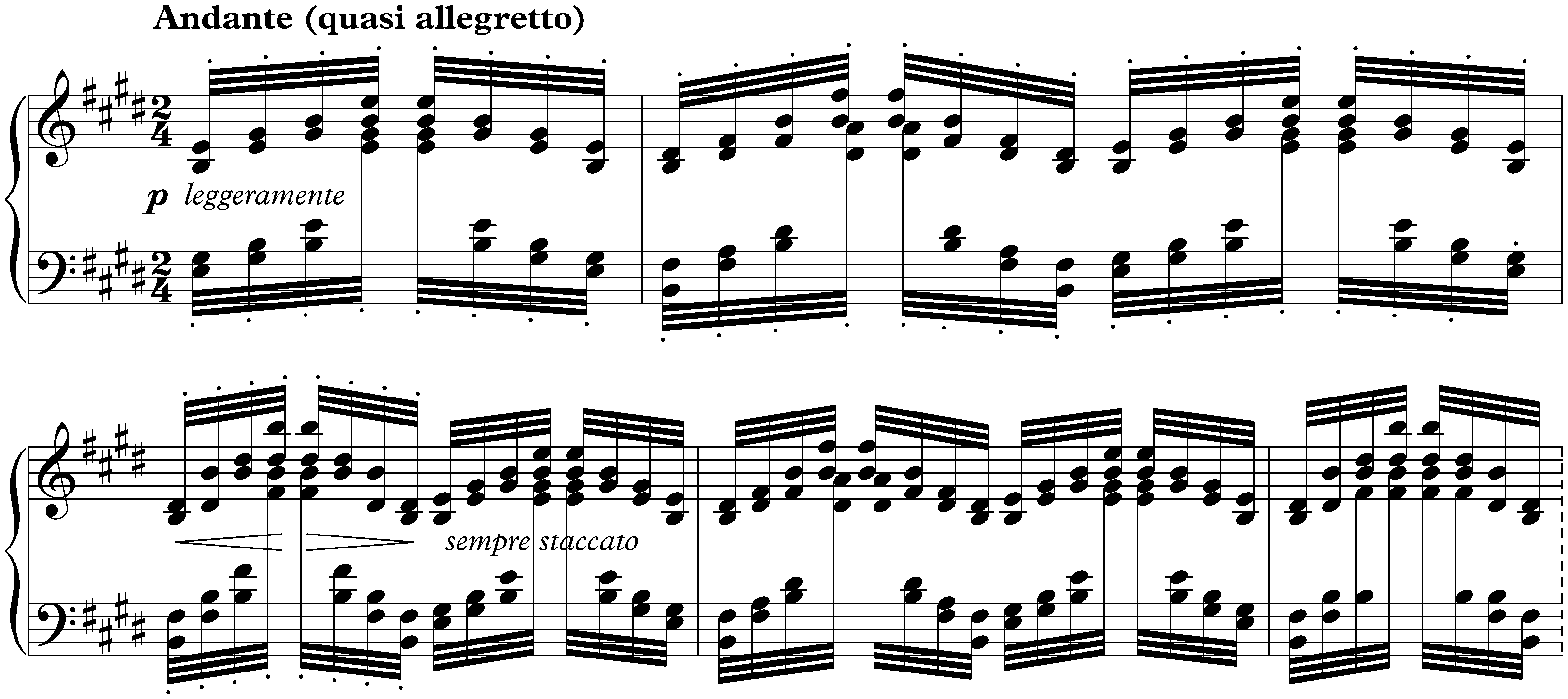 Six Études d’exécution transcendante d’après Paganini, S. 140; 4b. E major