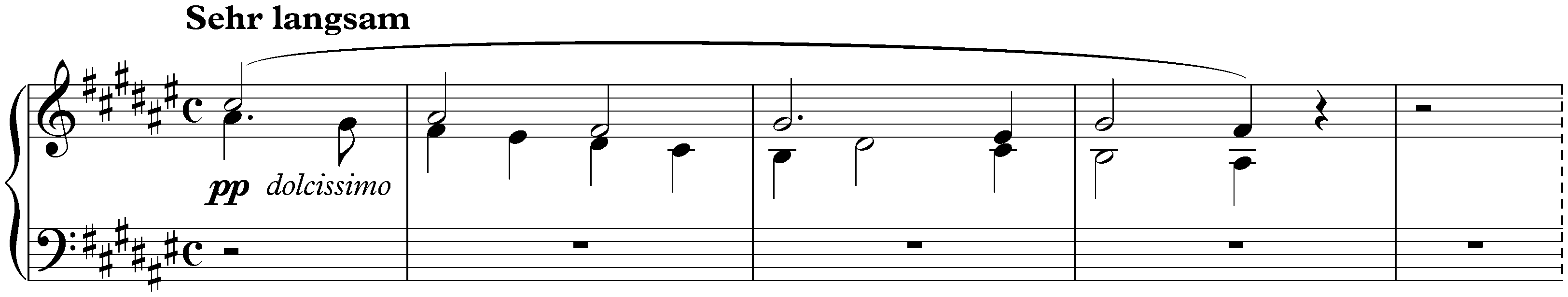 Fünf Klavierstücke, S. 192; 3. Sehr langsam