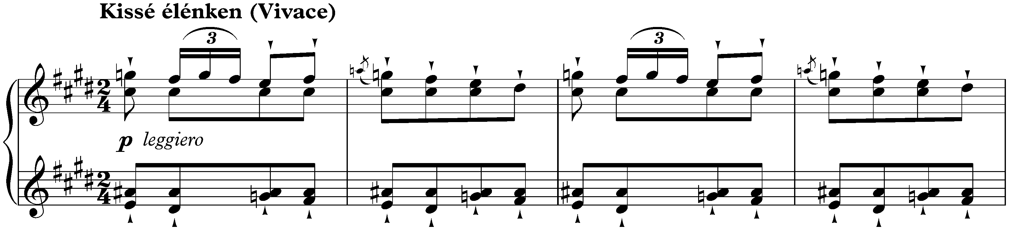 Fünf ungarische Volkslieder, S. 245; 4. C-sharp minor