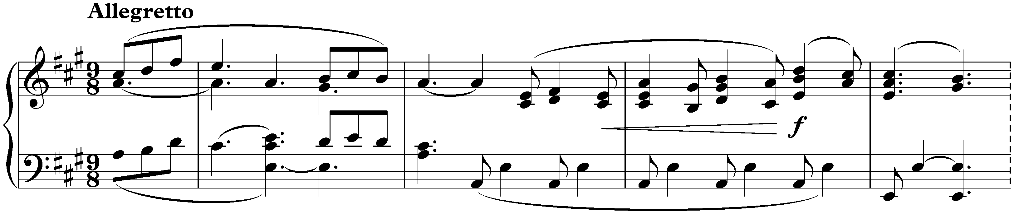 Allegretto in A major, MWV U 138