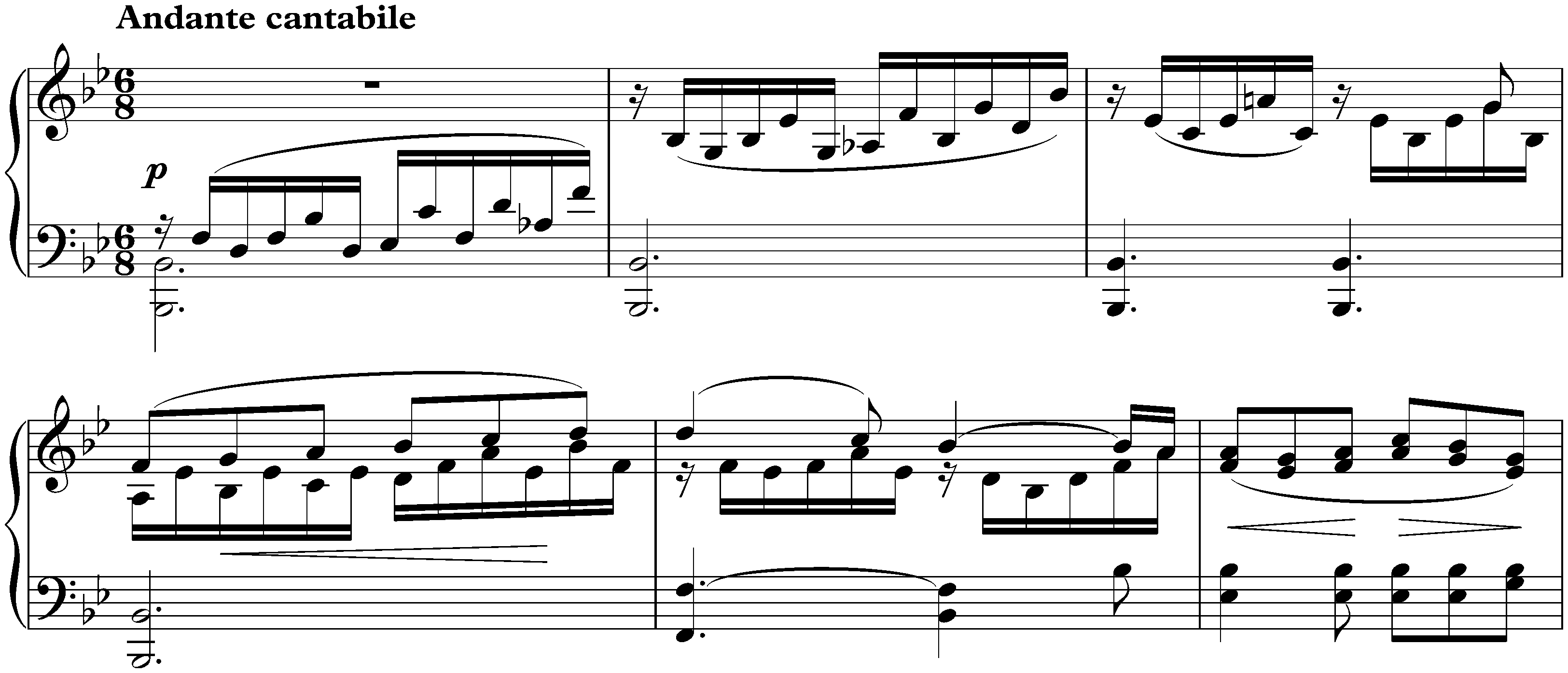Andante cantabile in B-flat major, MWV U 93